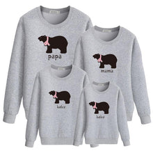 Load image into Gallery viewer, Mommy and me outfits, papa mama baby bear family