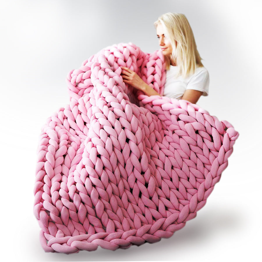 chunky yarn blanket