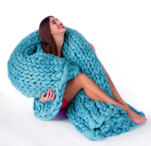 chunky yarn blanket